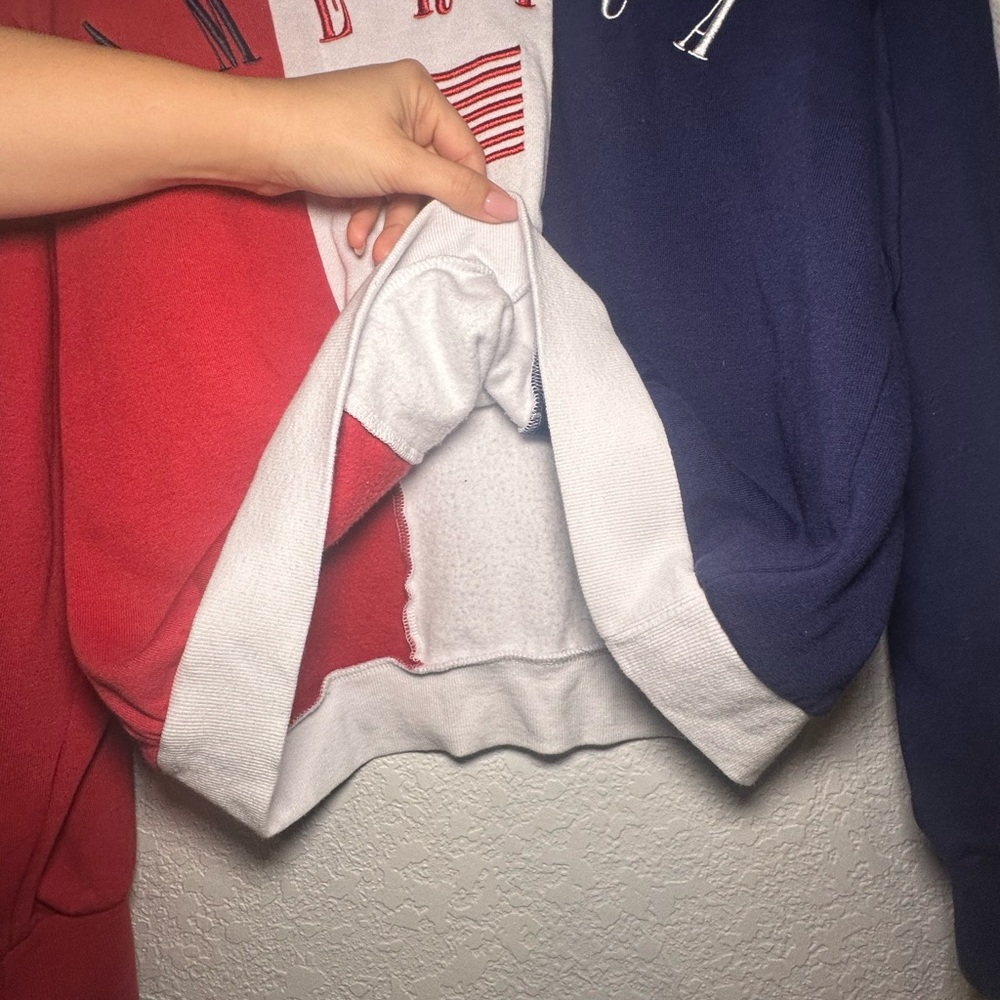 IML Medium Crew Women 4th of July America Graphic Sweatshirt Red, White & Blue - Picture 6 of 8